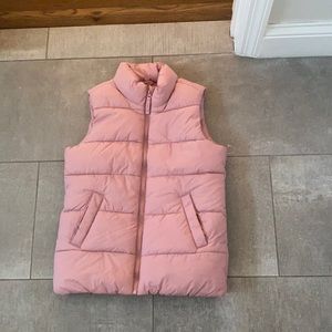 Pink cute winter vest for girls